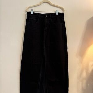 Black Denim Maxi Skirt